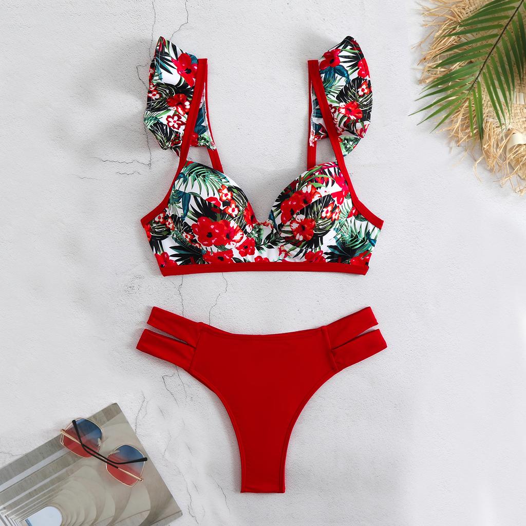 Underwire Bikini Swimsuit High Waist Swimwear for Women Push Up Two Piece Bathing Suits Push Up Summer Female