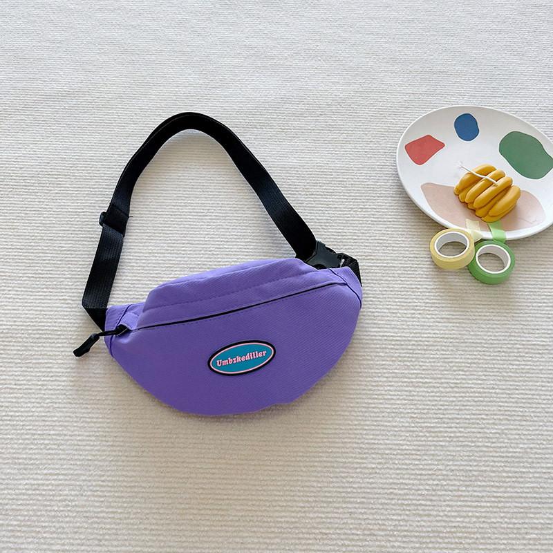 Stylish Kids Canvas Crossbody Bag Lightweight Nursery Children Coin Purse For Daily Outings
