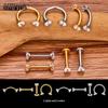 1/5PCS G23 Titanium internal thread Labret Lip Stud Piercing Eyebrow Body Jewelry Nose Ring C rod For Women Septum Piercing