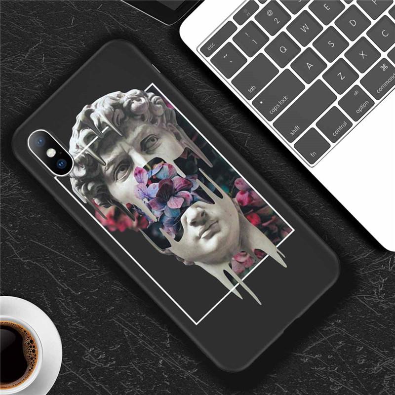 Buy TPU Figure Statue Pattern Phone Case for IPhone 11 Pro Max X XR XS ...