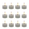 12 Pcs Battery Powered LED Candles Flameless Environmental Friendly Electronic Candle Light Round Flickering LED Wedding Candles