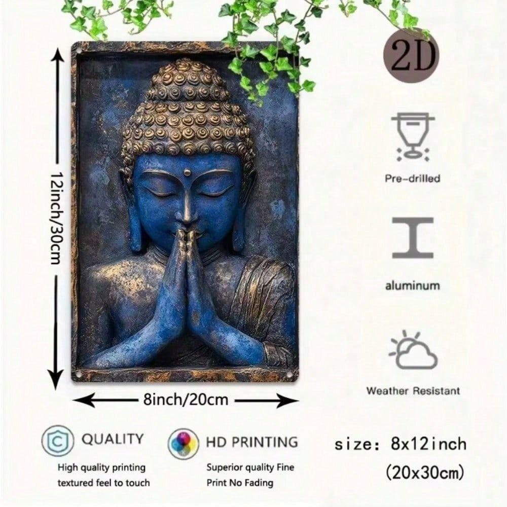 Handmade Tin Metal Wall Art Decor Painting 20x30cm