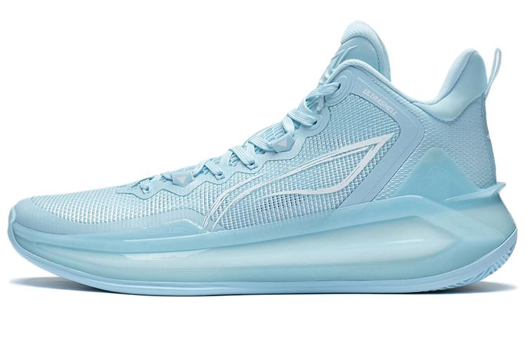 Li Ning Liren 3 Амортизация Озеро Скользкие Устойчивые к истиранию Средние Баскетбольные кроссовки Мужские Светло-синие ABAS089-4 41