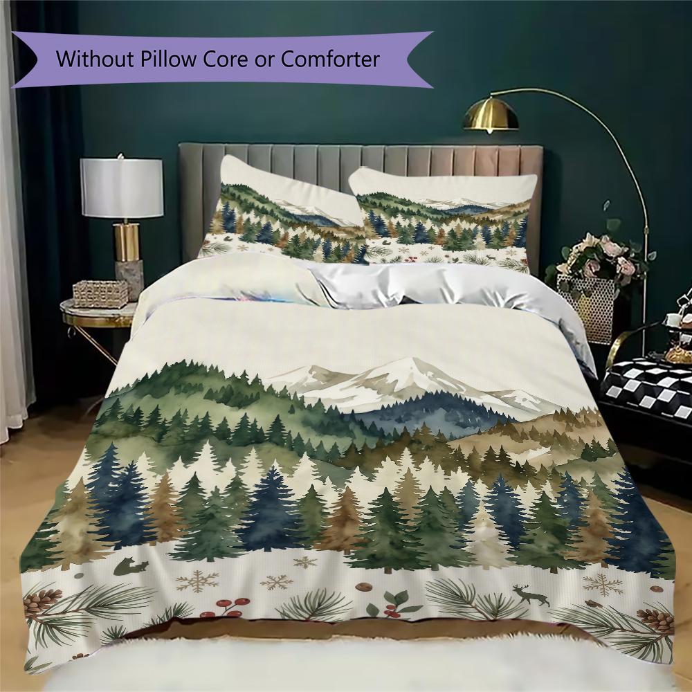 Wreath Decorations Pattern Bedding uilt Set uilt Cover Pillowcase Home Decoration Birthday Gift (1 * duvet cover + 2 * pillowcase without core)_XIA