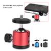 360 dreibart kulehode 14" skruefeste for DSLR-kamera Stativ Kulehodestativ Stativhoder (rød)