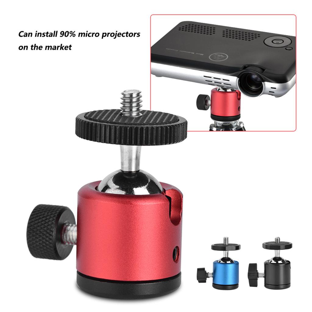 360 dreibart kulehode 14" skruefeste for DSLR-kamera Stativ Kulehodestativ Stativhoder (rød)
