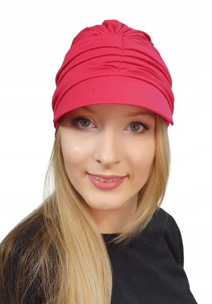Modny Turban Marika Z Daszkiem 247 Kaszkiet Damski Marszczony Z Bambusa