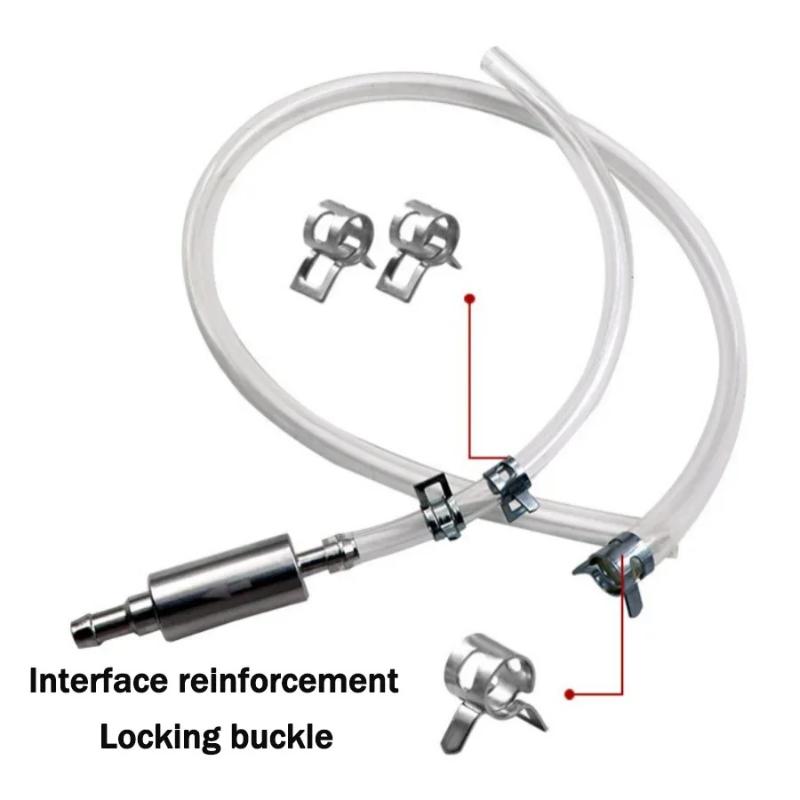 Motorcycle Brake Bleeder Kit, Manual Fluid Extractor Pump, One-Way Check Valve Hydraulic Brake Clutch Bleeding Tool, With Alumin