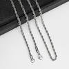 Stainless Steel Square Pearl Chain Necklace DIY Jewelry 3.0 Titanium Twist Box Chain