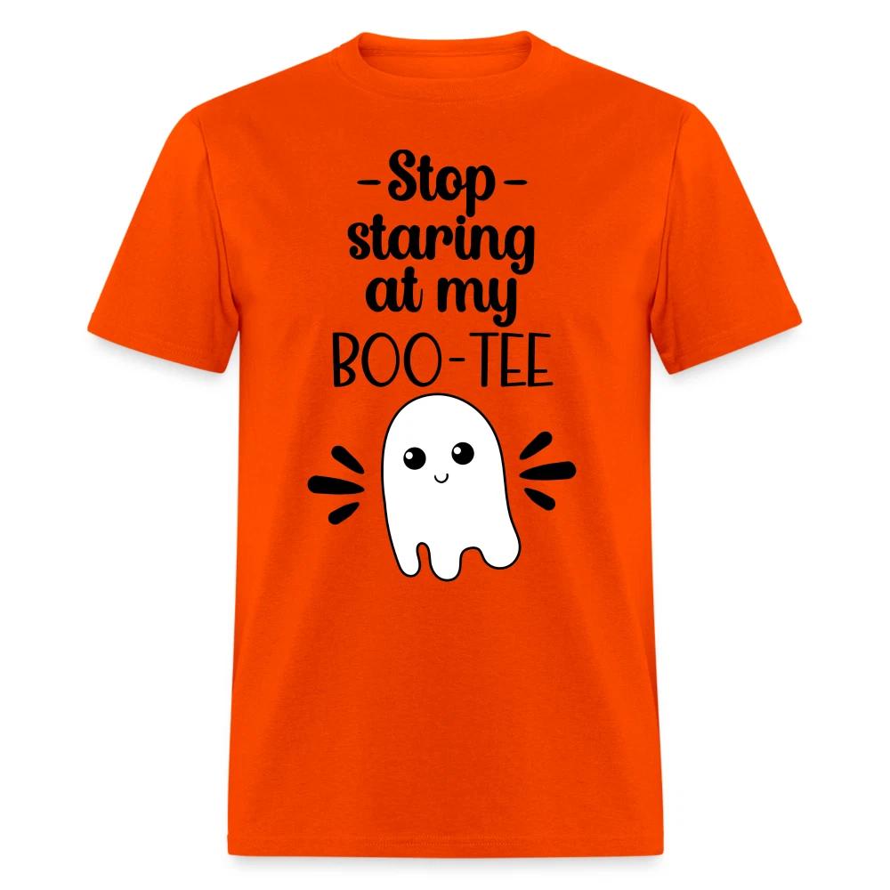 Stop Staring at my Boo-Tee T-Shirt (Halloween Humor Graphic Tee) 4XL