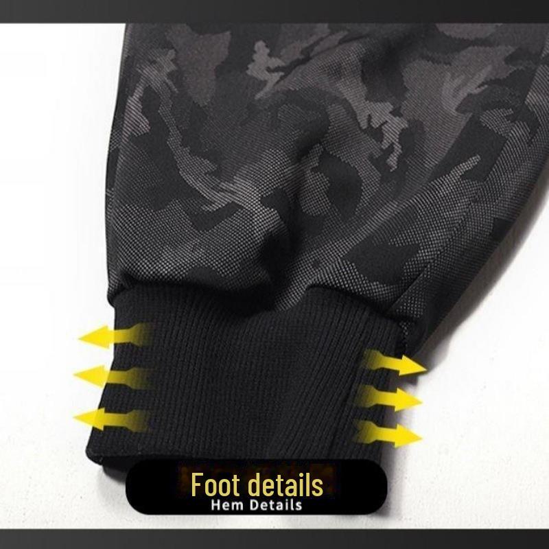 Men's Camouflage Wear-Resistant Construction Pants - Spring/Autumn Casual Sports Trousers