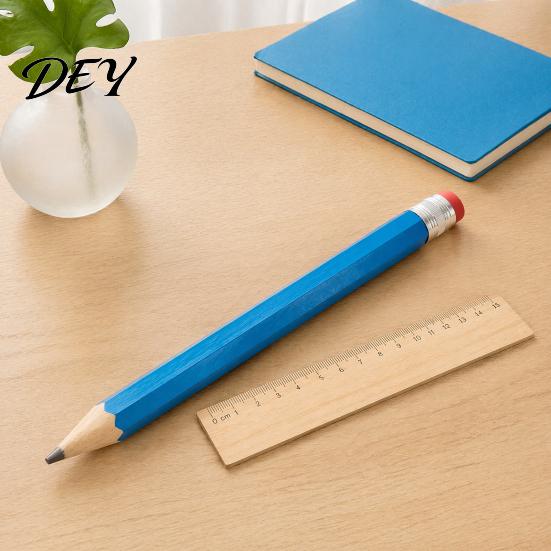 Wooden Pencil Giant Pencil, Extra Large Wood Novelty Prop, Smooth Writing Stationery Prop Stationery, for Carpentry And Party Favors Palm Sized