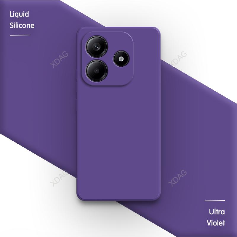 Liquid Silicone Phone Case for Redmi Note 14 Pro Plus Pro+ 14S Note14 14Pro 4G 5G Original Soft Back Cover Classic Shell Housing