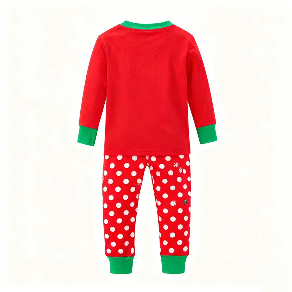 Children's Home Wear Pajamas Set Long-sleeved Tops And Long Pants Two-piece Coat Play Christmas Clothes