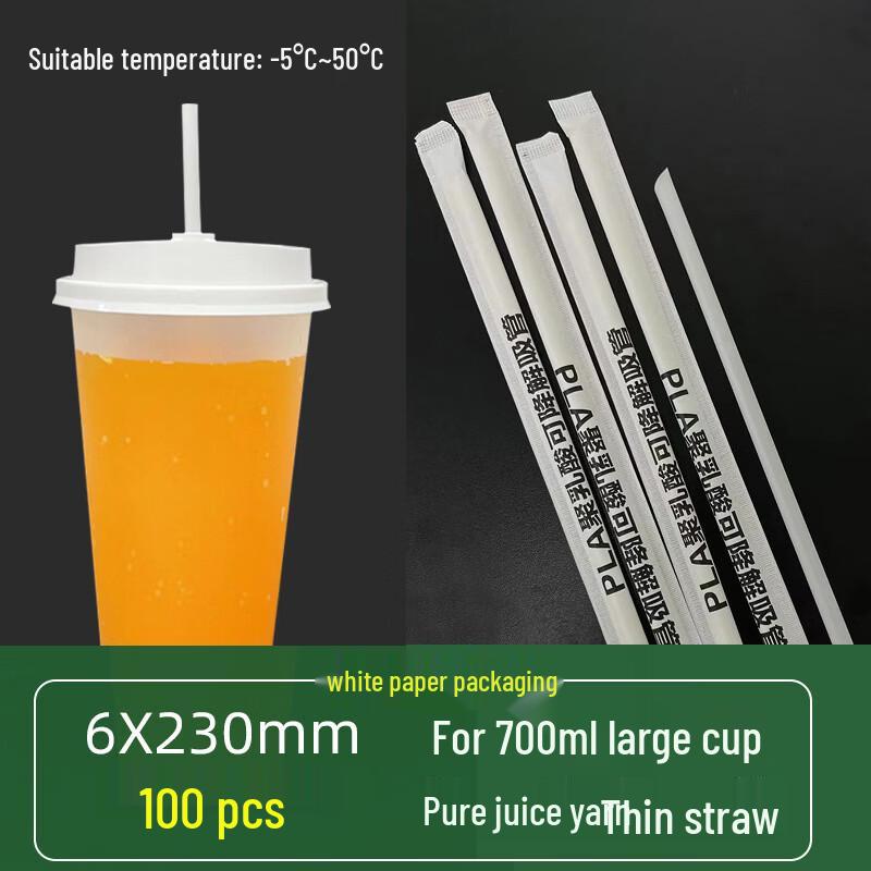 

Biodegradable Bagasse Disposable Straws, Individually Wrapped
