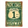 Metal Wall Art Vintage California Highway Retro Sign 8x12 Inch Garage Decor