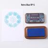 Retro Tin Box Stamp Pad Set: 8-Color Ink Pads for Rubber Stamp Journals and DIY Projects.