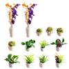 13pcs Artificial PVC Potted Plant For 1/12 Doll House Decoration Kids Friendly Easy Clean Garden Scene Landscaping Props