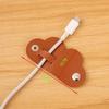 Heart-shaped Leather Cable & Earphone Organizer Winder