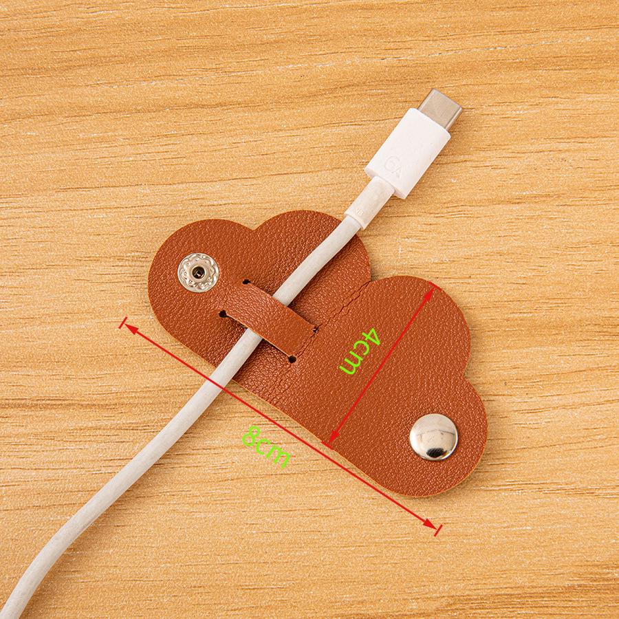 Heart-shaped Leather Cable & Earphone Organizer Winder