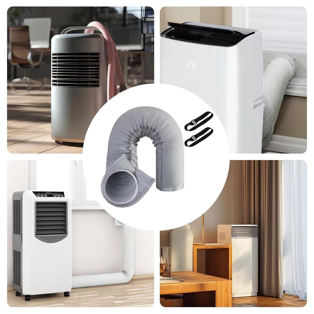 1pcs Portable Air Conditioner Hose Cover Wrap Insulated Hoses Duct Vent Cover Mobile AC Hose Insulation Wrap Protector supplies