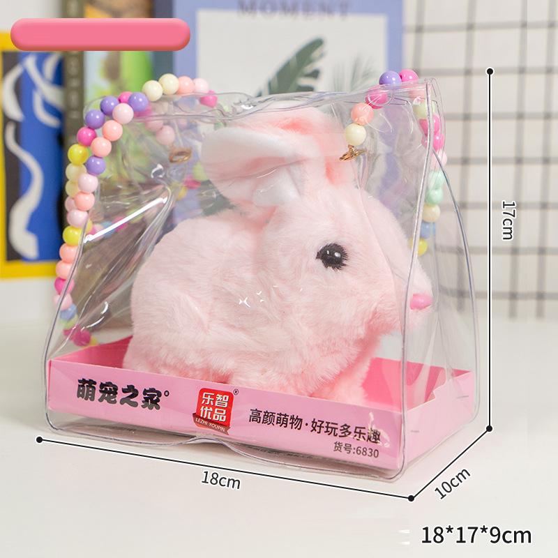 

Собака Електронний Робот Кролик Реалістична Ходьба Гавкання Махання Хвостом Іграшка Щеня Плюшева Pink Bunny