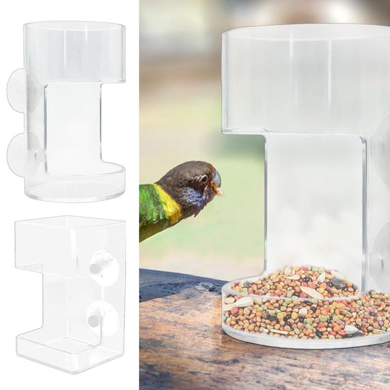Transparent Square Round Aquarium Feeder Bowl Fish Feeder Aquarium Feeder Food Dispenser Fish Shrimp Feeder with Suction Cup