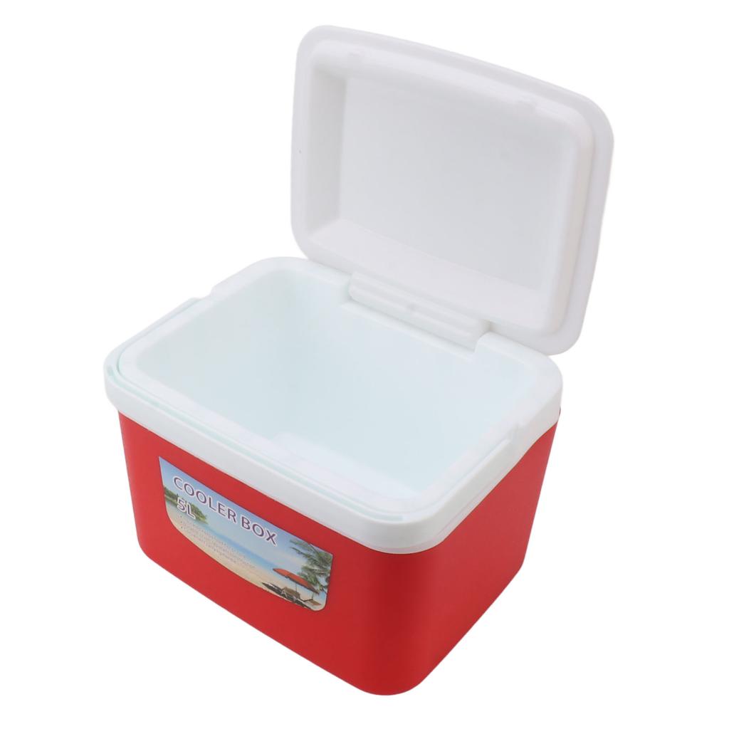 5L Cooler Box Portable Insulin Cooler Box Home Camping Portable Refrigerated Food Cooler Red