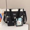 Cross-border Girls Anime Ita Bag - Large Capacity Transparent Button Shoulder Bag