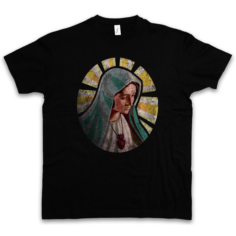 Virgin Mary Sacred Heart Art T-shirt