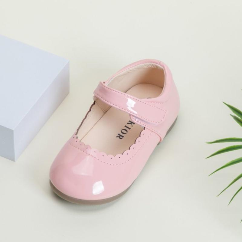 Children Princess Shoes Spring Autumn Classic Girls Leather Shoes Wedding Party Kids Causal Ballet Flat Shoes Shallow Non-slip
