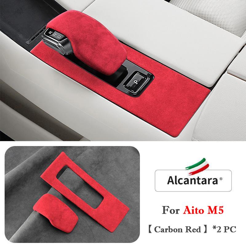 For Huawei Seres Aito M5 -2025 Car Trim Upgarde Luxury Suede Interiors Gear Stick Cover Central Control Panel Accessories