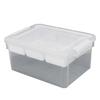 16L Plastic Storage Box Sturdy PP Clear Latching Box with Removable Tray for Toys Organization