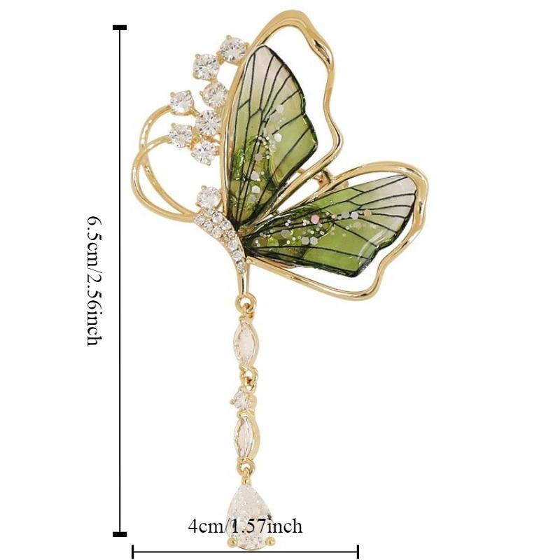 Wizard Of Oz Brooch Translucent Insect Tassel Butterfly Corsage Cheongsam Personalized Female