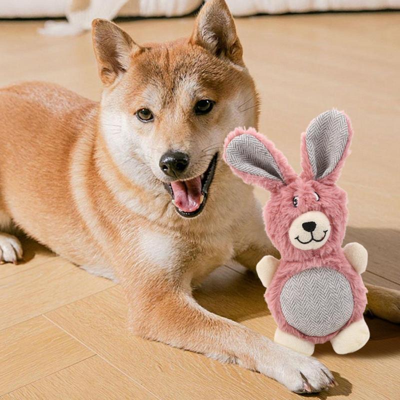 Stuffed Dog Toys Animal-Shaped Plush Stuffed Dog Toy Interactive Puppy Comfort Toy Lovely Pet Chewing Toy For Holiday Birthday