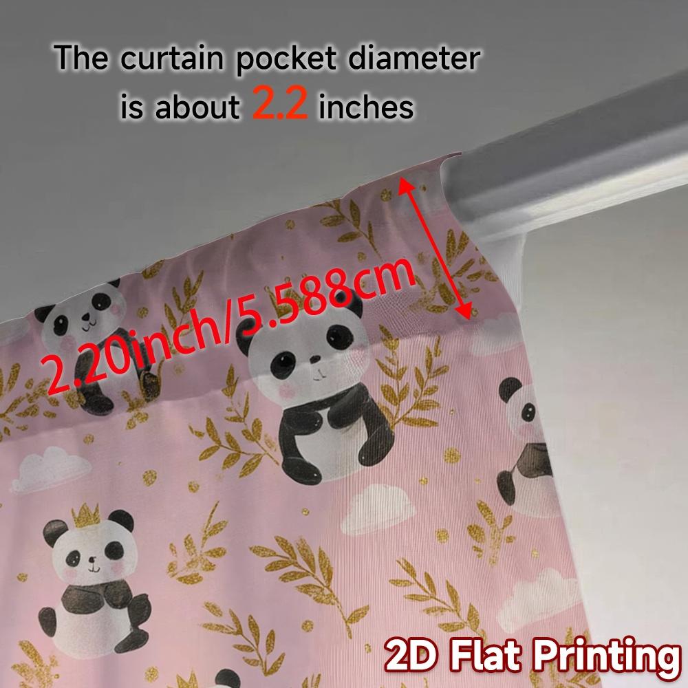 Flat Printing Curtains Without Rod Panda Dreams Chic Print Versatile Fabric Decorations Inside Set Of 2 Made Polyester