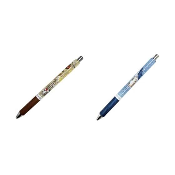 Kamio Japan mofusand Energel Gel Ink Ballpoint Pen 0.5mm Hachi Nyan 213210 + mofusand Energel Gel Ink Ballpoint Pen 0.5mm Same Nyan 213211
