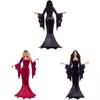 Costume da Strega Gotica in Velluto per Cosplay e Giochi di Ruolo di Halloween