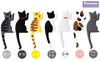 Fumemo Magnetic Hooks Cat Tail Design Cute and Stylish Animal Hooks for Key Hanging Set of 7 Cat Tail Hooks - - Refrigerators, Walls, Storage,