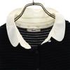 Rene With collar Knit vest 36 Black x white Women Used
