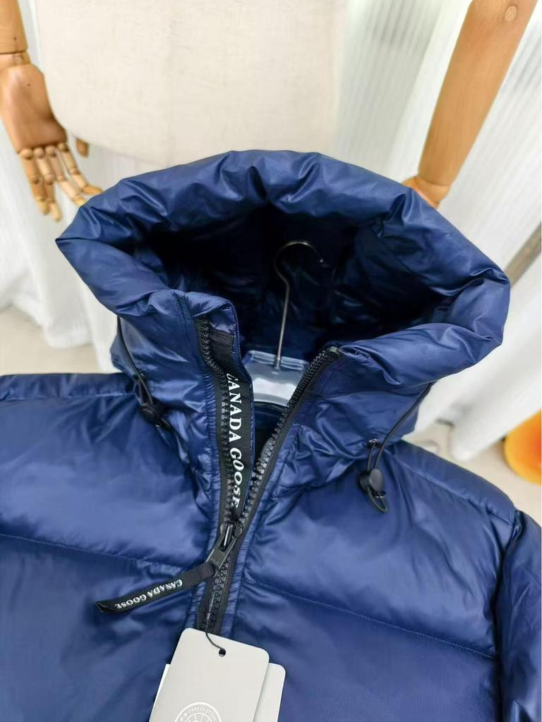 2025 Unisex Canada Goose Błyszcząca Kurtka Puchowa Puffer z Kapturem, Czarna - Ciepła i Luźny Krój