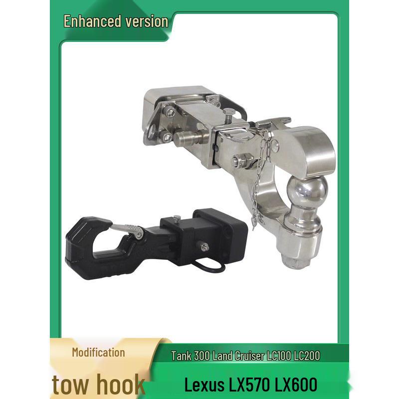 Compatible Tow Hitch & Rear Tow Hook for Land Cruiser, LX570, Tank 300, and LC200.