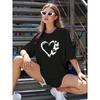 Hot Sales Womens Tshirt Cotton Printing Casual Oneck Short Sleeve Outdoor Sports Jogging Clothing Summer Loose Streetwear Tees
