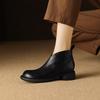 Móda Nové Podzim Zima Pravá Kůže Dámské Boty Módní Kulatá Špička Kotníkové Boty pro Ženy Krátké Boty Boty Hrubý Podpatek Botines Mujer