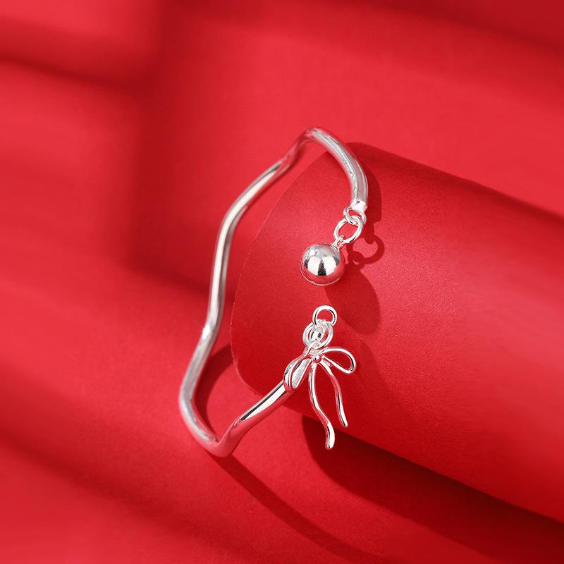 

Свежий браслет-манжета Bow Bell 999 пробы из чистого серебра для девушки Pure Silver