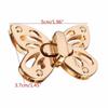 Metal Duck Rectangle DIY Turn Tongue Buckle Coin Tone 1PC Bag Belt Twist Lock Purse Accessories Butterfly