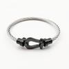 Hufeisen-Magnetverschluss, Edelstahl-Draht-Armband, Paar-Armband, einfacher Schmuck