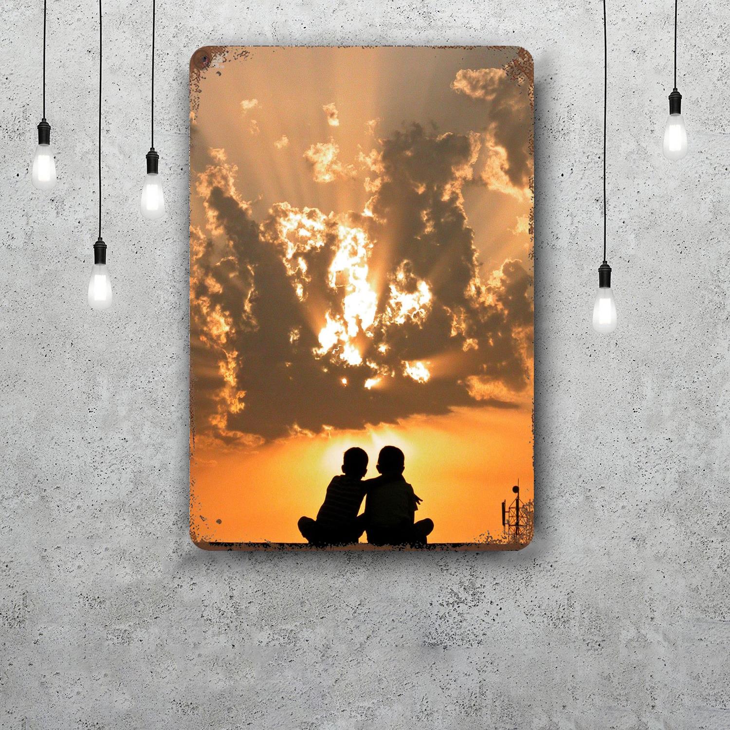 

sunset Classic Poster Rusty Metal Plaque Retro Decorative Plate Bar Man Cave Garage Club Metal Sign Wall Decoration 20x30cm（7.8x11.8inch）