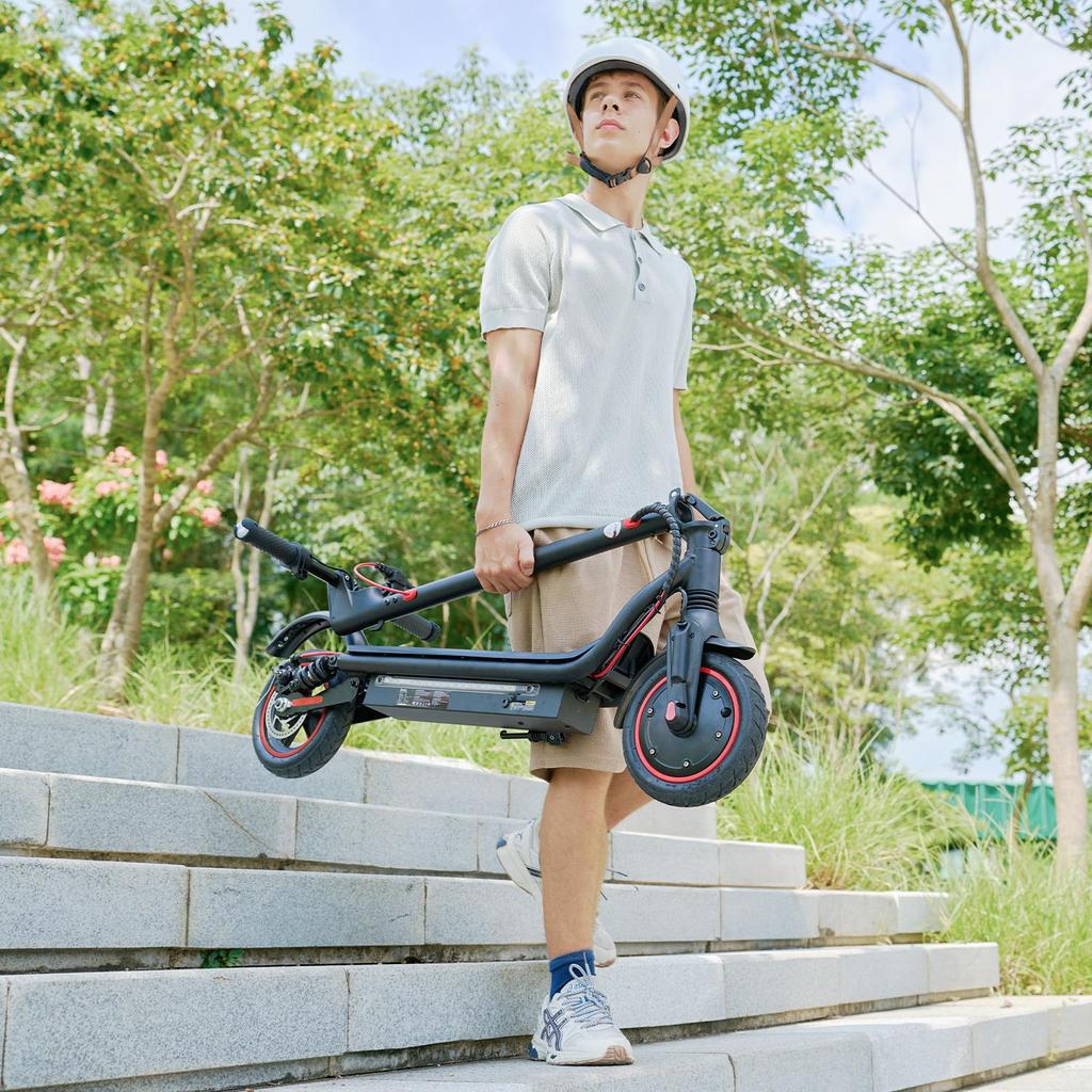 W7 Electric Scooter 650W 10.5Ah 8.5'' Pneumatic Tires Rear Disc Brake 25KM/H Max Speed 27-37KM Range Adult Electric Scooters