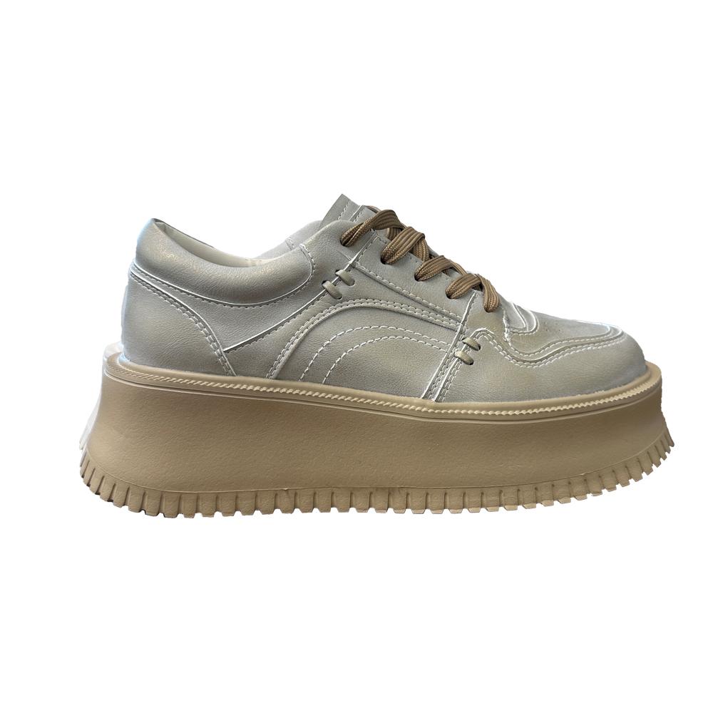 Pairs In Paris Sissel Women'S Platform Sneakers Pasw311 Silver